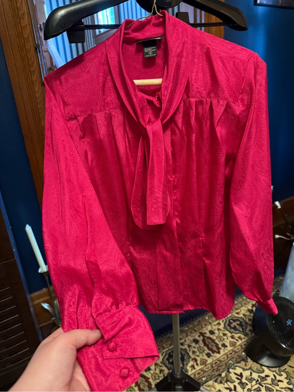 David Matthew paisley embossed blouse